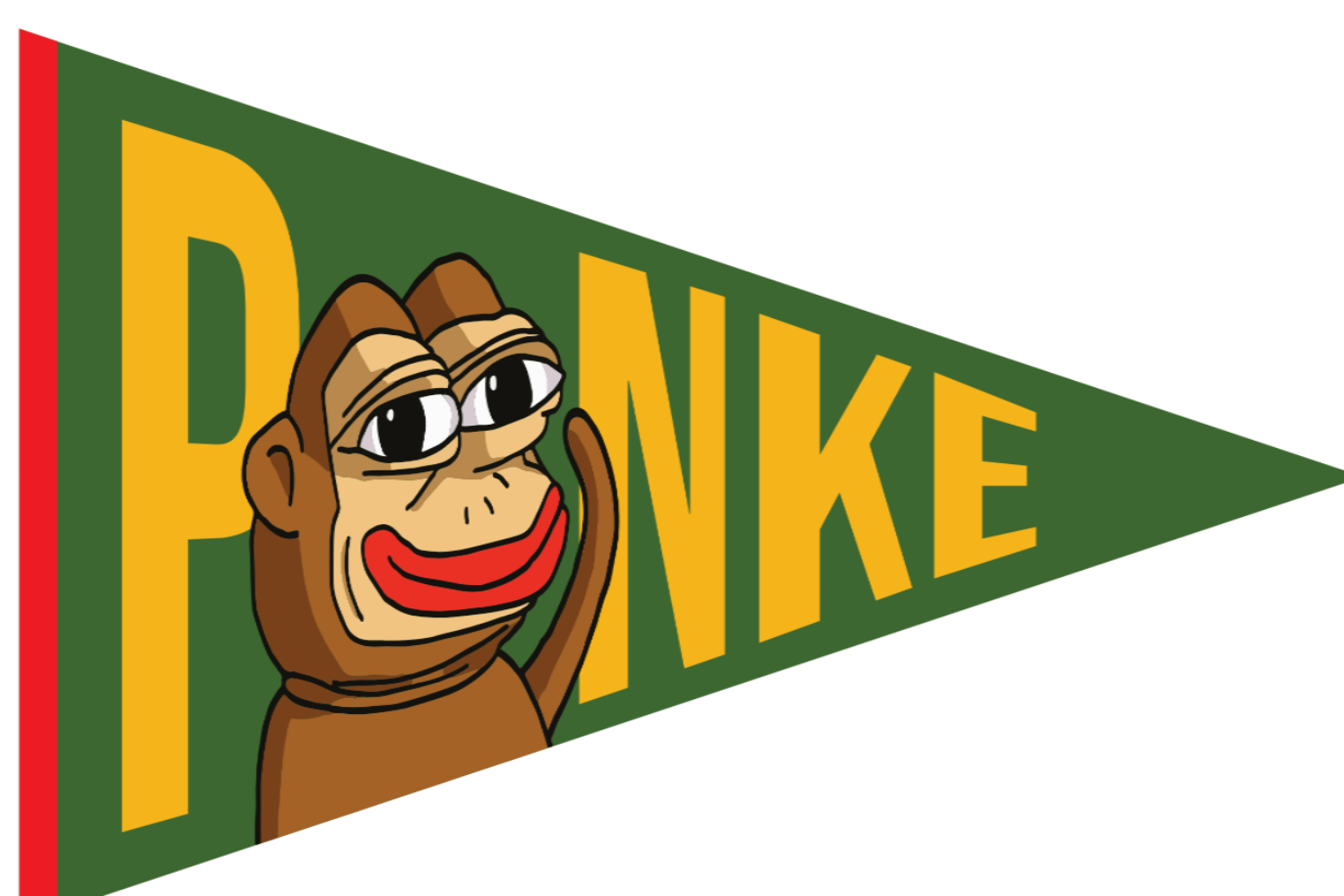 The Ponke Pennant Flag