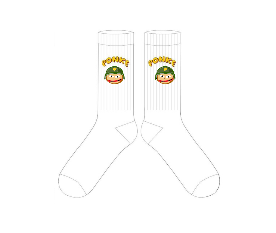 Ponke Head Logo Sock